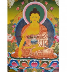 30.5" x 22.25" Shakyamuni Buddha Thangka Painting