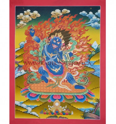 29.25" x 22.5" Vajrapani Thangka Painting