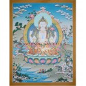 26" x 20.25" Chenrezig Thangka Painting