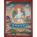 24.5" x 19" White Tara Thangka Painting