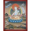 24.5" x 19" White Tara Thangka Painting
