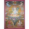 31" x 22.5" White Tara Thangka Painting