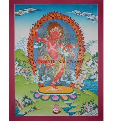 26.5" x 20.25" Kurukulla Thangka Painting