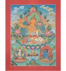 32" x 24" Manjushri Thangka Painting