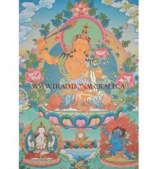 32" x 24" Manjushri Thangka Painting