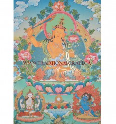 32" x 24" Manjushri Thangka Painting