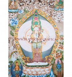 50" x 37.25"- 1000 Armed Avalokiteshvara Thangka Painting