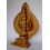 Fine Quality Hand Carved Face Painted 20" Avalokeshvara Gold Gilded Copper Statue From Nepal