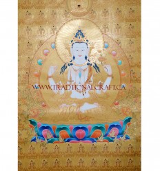 46" x 34.75" Chenrezig Thangka Painting