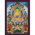 33" x 23" Shakyamuni Buddha Thangka Painting