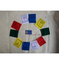 Medicine Buddha Tibetan Prayer Flag - Handmade From Nepal for altars, cars, doors