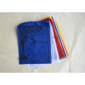 Four Harmonious Friends Five Colored Cotton Prayer Flags - Handmade From Nepal