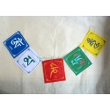 Om Mani Padme Hum Tibetan Prayer Flag - Handmade Frm Nepal for altars cars doors