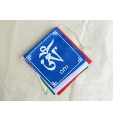 Om Mani Padme Hum Tibetan Prayer Flag - Handmade Frm Nepal for altars cars doors