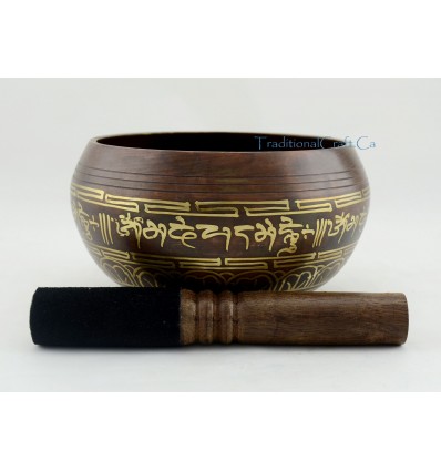 Fine Quality Itching 5.25" Tibetan Singing Healing Meditation Bowl Patan, Nepal