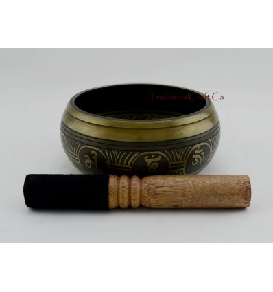 Fine Quality Itching 5" Tibetan Singing Healing Meditation Bowl Frm Patan, Nepal