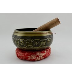 Fine Quality Itching 5" Tibetan Singing Healing Meditation Bowl Frm Patan, Nepal