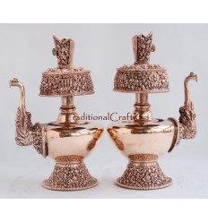 Details about  9" Tibetan Buddhism Copper Alloy Bhumpa Bhumba Sacred Ritual Vase Set From Nepal 