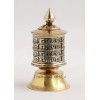 Finely HandCarved 3.75" Table Top Tibetan Buddhist Prayer Wheel - Handmade Nepal