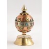 Finely Hand Carved 4" Table Top Tibetan Buddhist Prayer Wheel - Handmade Nepal