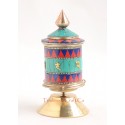 Finely HandCarved 5.25" Table Top Tibetan Buddhist Prayer Wheel - Handmade Nepal