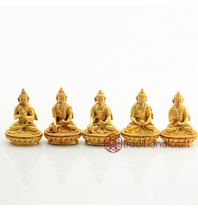 2.25” Pancha Buddha Statue –Electro Plated