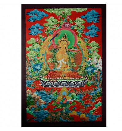 32.5"x23" Manjushri Thangka Painting