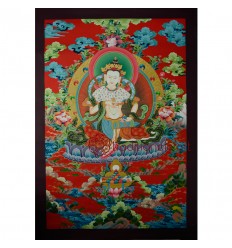 32.5'x23" Vajrasattva Thangka Painting