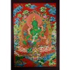 32.75"x22.5" Green Tara Thangka Painting