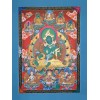 56.25" x 41" Green Tara / Dolma Buddhist Tibetan Thangka/Thanka Painting Nepal