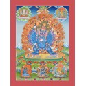 52.25" x 38" Yamantaka / Jigche Tibetan Buddhist Thangka/Thanka Painting Nepal