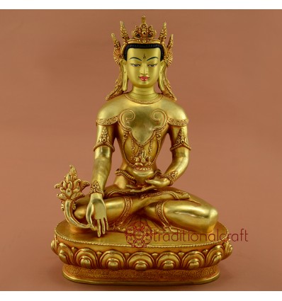 Fine Quality 10.5" Crowned Medicine Buddha Statue