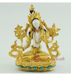 Fine Quality 4" White Tara Statue