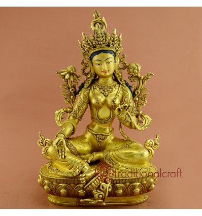 Fine Quality  15" Green Tara Statue