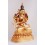 Finely Hand Carved 9.75" Chenrezig Copper Gold Gilded with Antique Finish Statue From Patan, Nepal