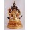 Finely Hand Carved 9.75" Chenrezig Copper Gold Gilded with Antique Finish Statue From Patan, Nepal