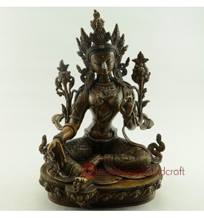 Fine Quality 12" Green Tara Statue