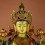 Fine Quality 18" White Tara 24 K Gold Gilded Copper Statue From Patan