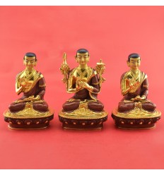 Fine Quality 8" Guru Tsongkhapa Statues Set