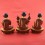 Fine Quality 8" Guru Tsongkhapa Statues Set