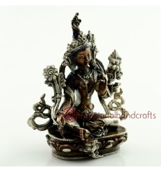 Fine Quality 4.25" Green Tara Statue