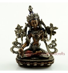 Fine Quality  4" White Tara Statue from Patan, Nepal