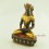 Fine Quality 10.25" Crowned Amitabha Buddha  Oxidized Antiquated Gold Gilded CopperStatue 