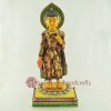 Fine Quality 19" Standing Buddha Copper Alloy Gold Gilded Hand Painted Statue