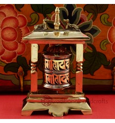 Finely HandCarved 5.25" Table Top Tibetan Buddhist Prayer Wheel - Handmade Nepal