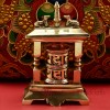 Finely HandCarved 5" Table Top Tibetan Buddhist Prayer Wheel - Handmade in Nepal.