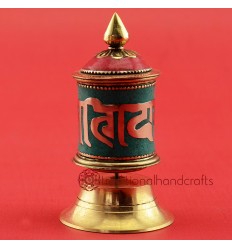 Fine Hand Carved 3.75" Table Top Prayer Wheel