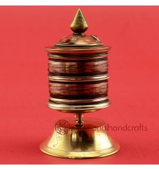 Fine Hand Carved 3.5" Table Top Prayer Wheel.