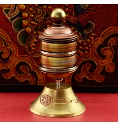 Fine Hand Carved 2.75" Table Top Prayer Wheel.