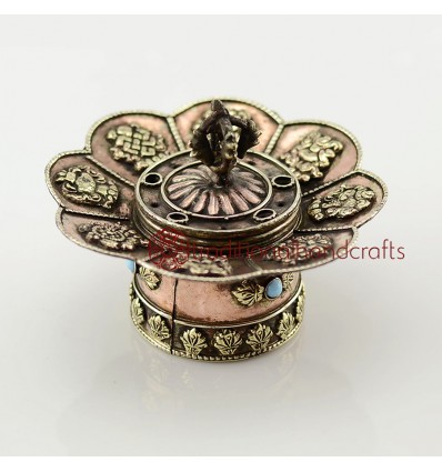 Finely Hand Carved Tibetan Buddhist 4" Incense Burner